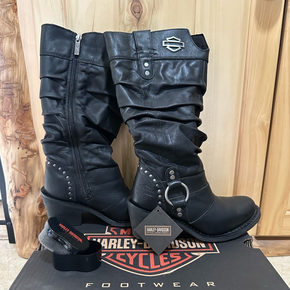 Harley-Davidson Women's Black Leather Boots
